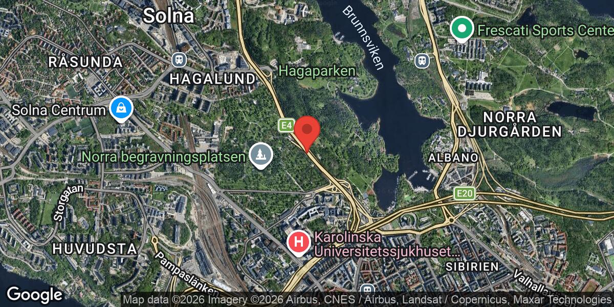 Saneringsarbete efter olycka på E4 vid Trafikplats Haga Norra