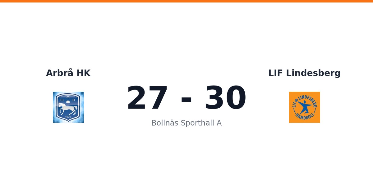 Förlust för Arbrå HK hemma mot LIF Lindesberg