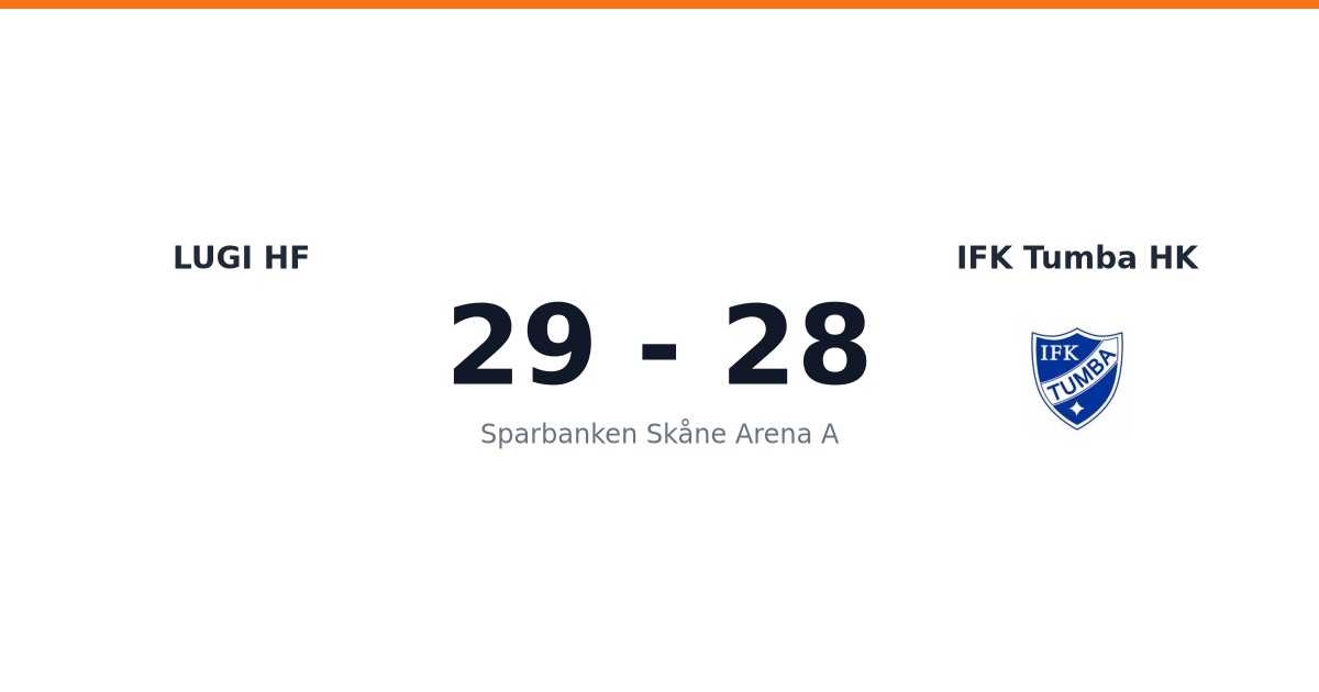 Knapp förlust för IFK Tumba HK borta mot LUGI HF
