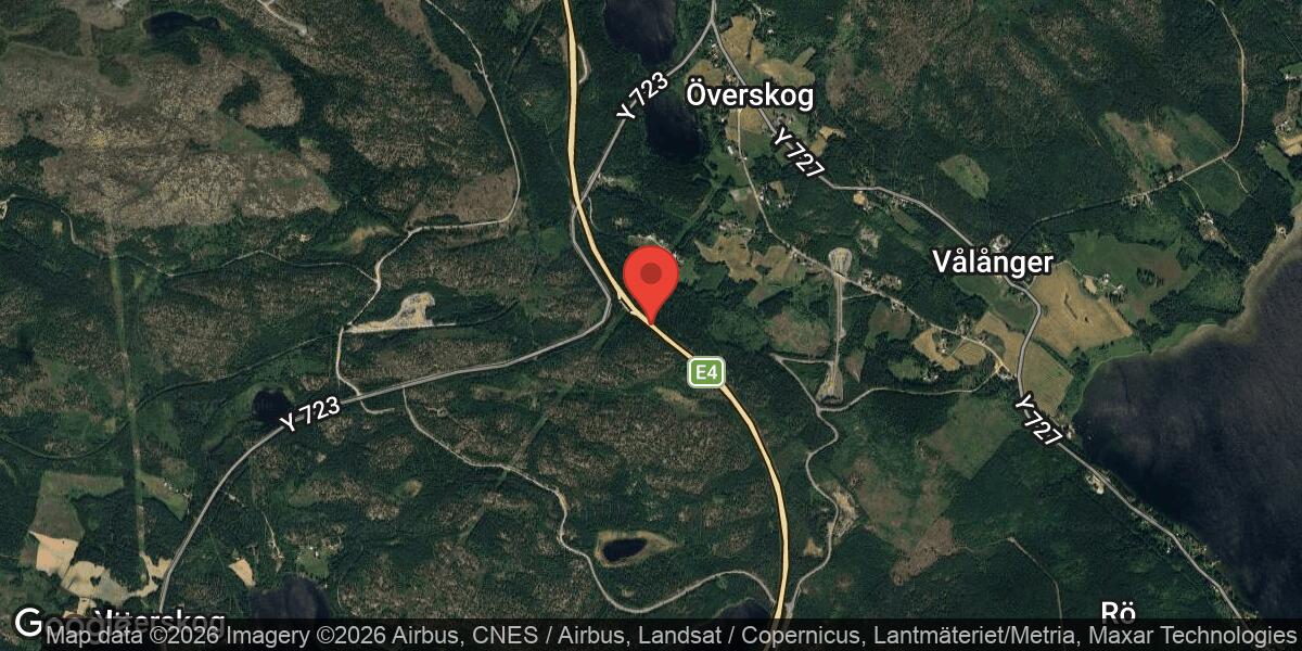 Lastbilshaveri orsakade begränsad framkomlighet på E4 vid Furusjön