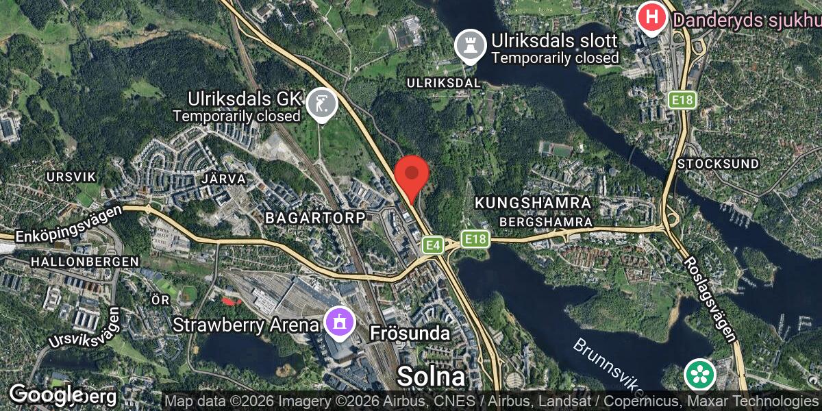 Belysningsarbete på E4 vid Trafikplats Järva Krog påverkar trafiken