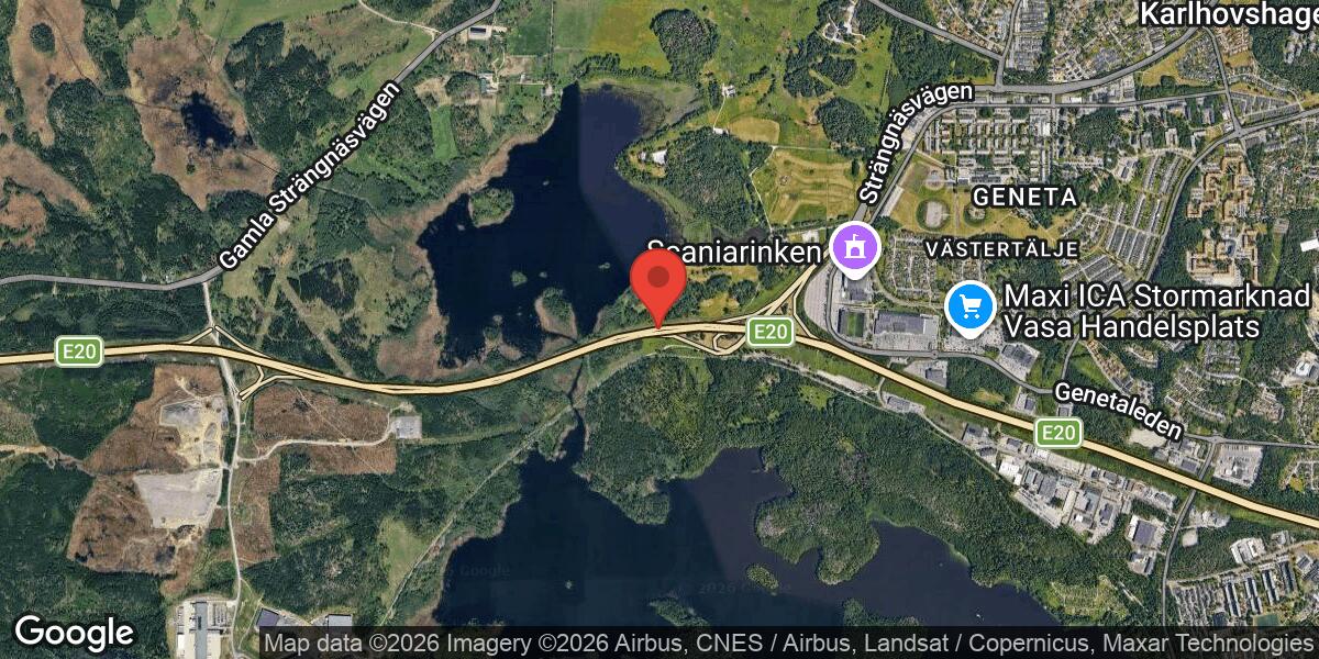 Olycka med tungt fordon på E20 mellan Trafikplats Vasa och Almnäs