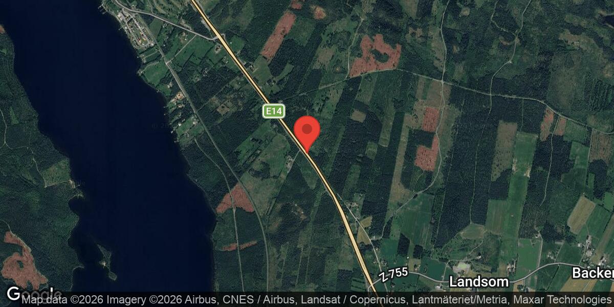 Fordonshaveri på E14 mellan Tängtorpet och Sandnäset påverkar trafiken