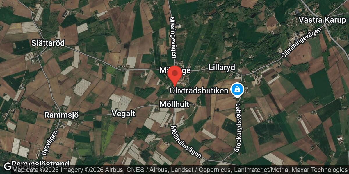 Singelolycka på väg 1700 mellan Möllhult och Mäsinge med stor påverkan