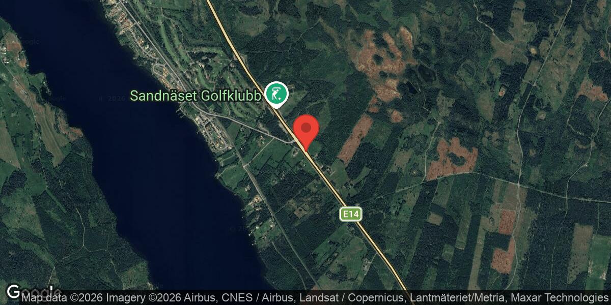 Fordonshaveri med stor påverkan på E14 mellan Tängtorpet och Sandnäset