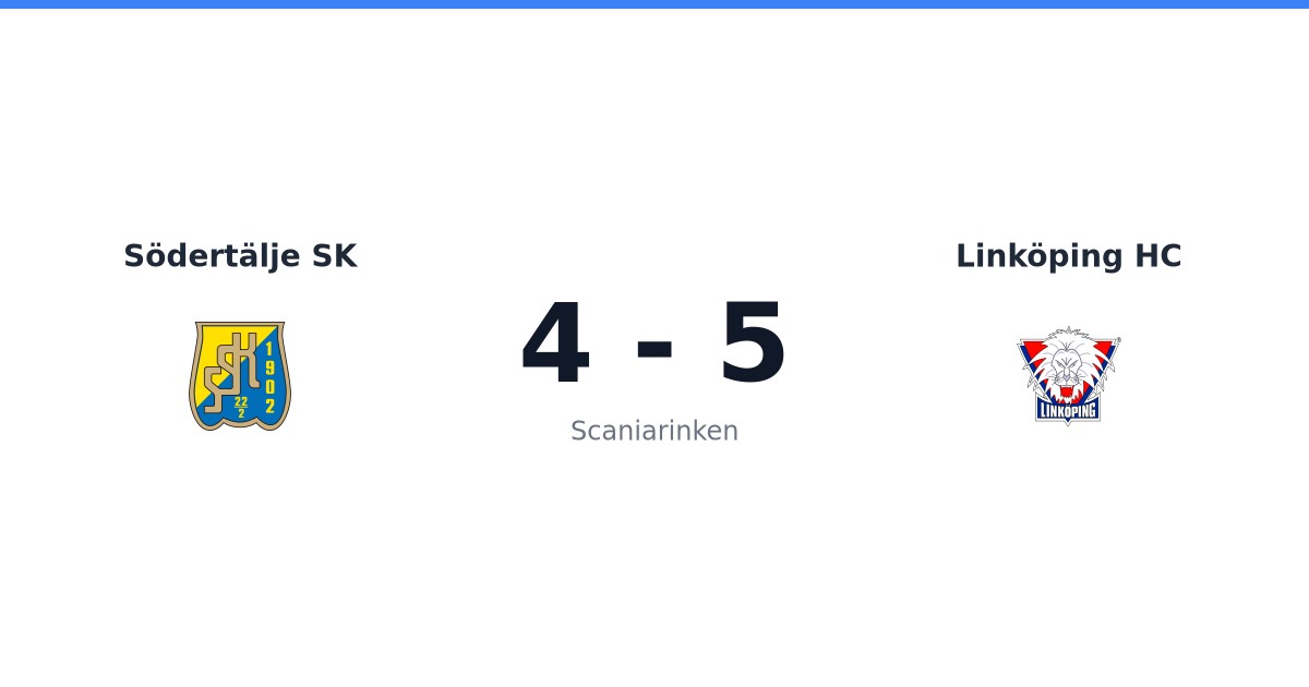 Förlust för Södertälje SK hemma mot Linköping HC