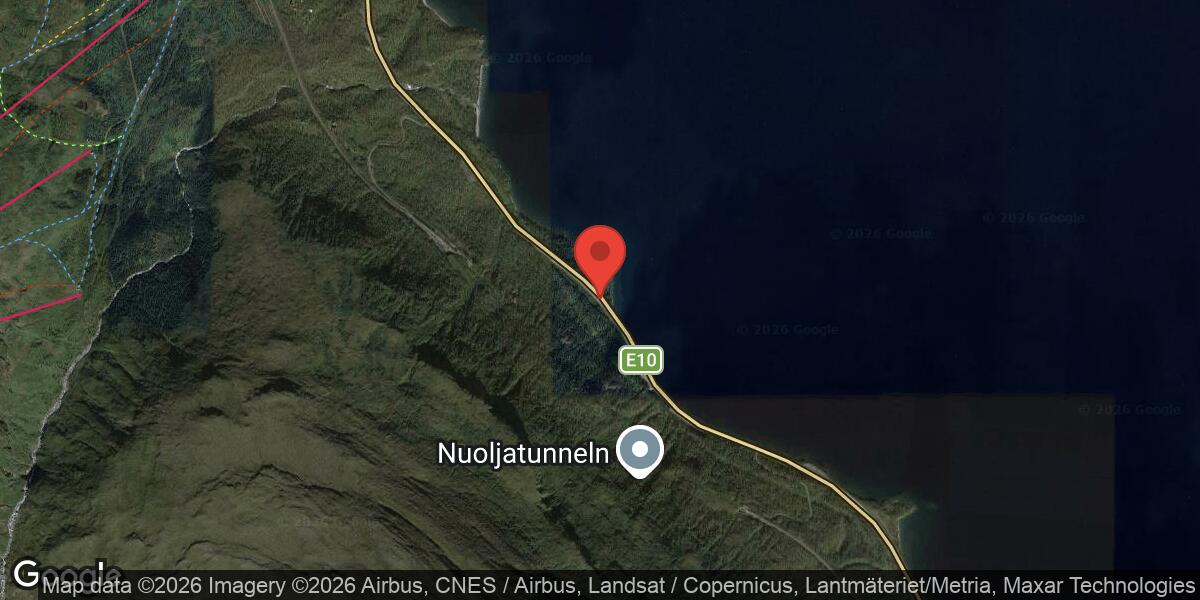 Fordonshaveri på E10 mellan Nuolja och Björkliden påverkar trafiken