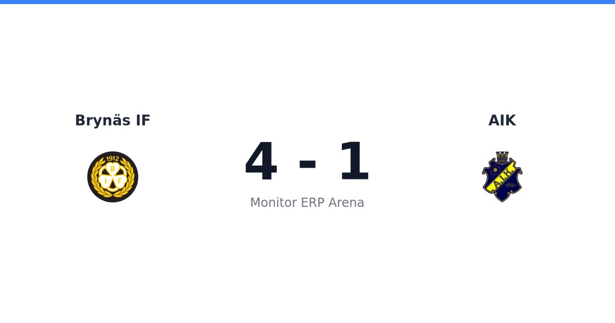 Brynäs IF vann hemma mot AIK med 4-1