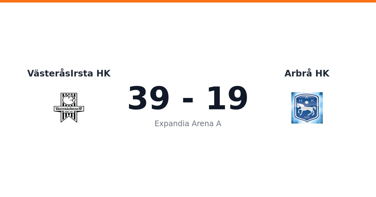 VästeråsIrsta HK vann hemma mot Arbrå HK