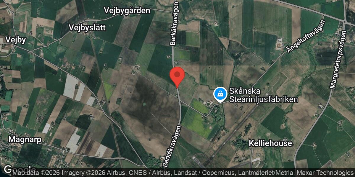 Singelolycka på väg 1710 norr om Barkåkra påverkar trafiken