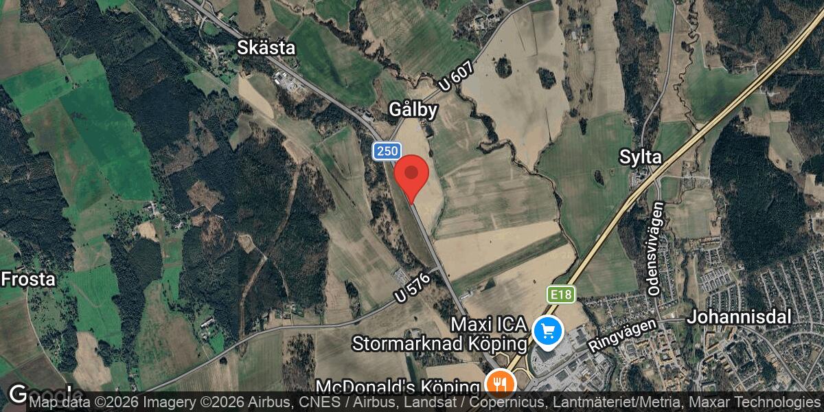 Tung transport blockerade väg 250 mellan Gålby och Malma Kyrka