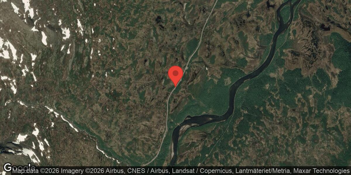 Väg 1019 till Storulvån avstängd på grund av hårt väder