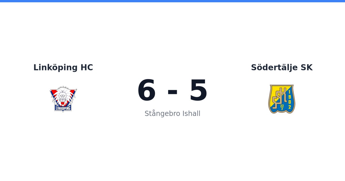 Förlust för Södertälje SK borta mot Linköping HC