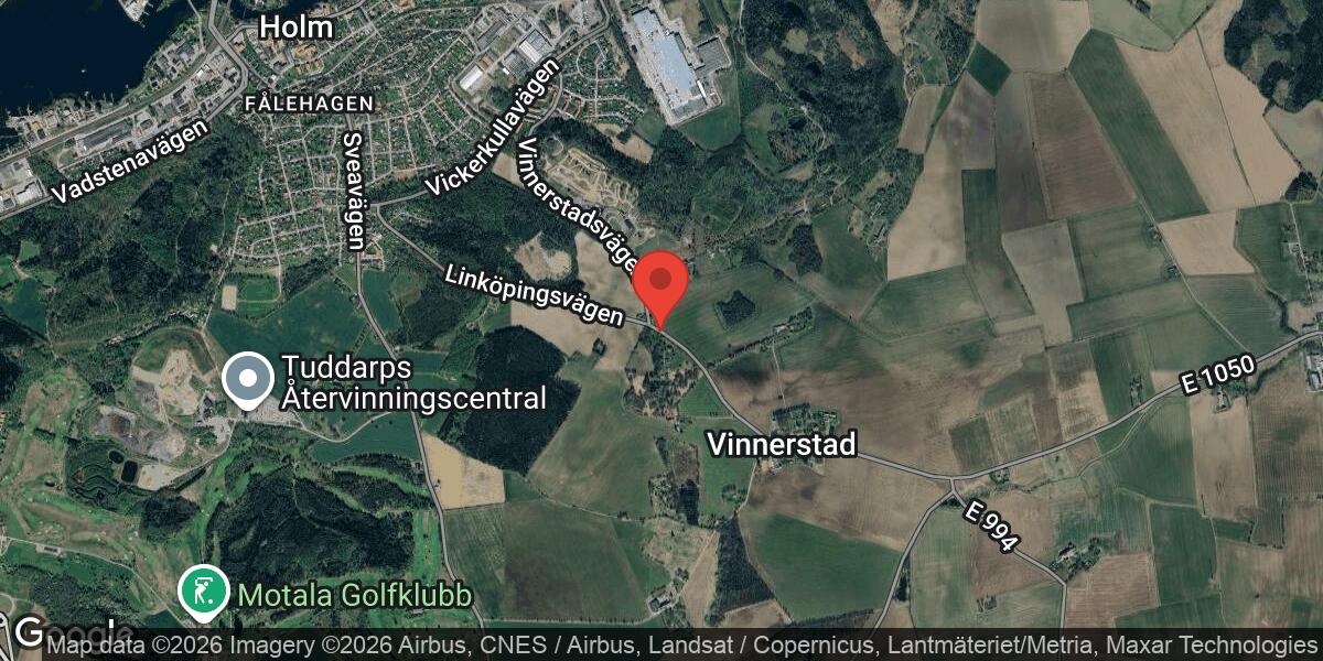 Singelolycka på väg 1050 söder om Motala påverkar trafiken