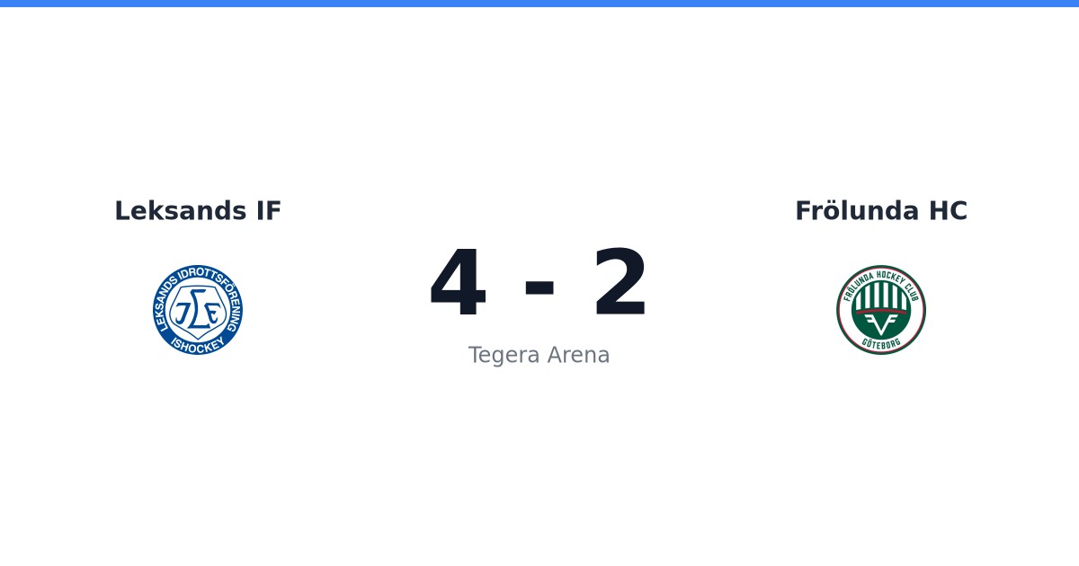 Vinst för Leksands IF hemma mot Frölunda HC