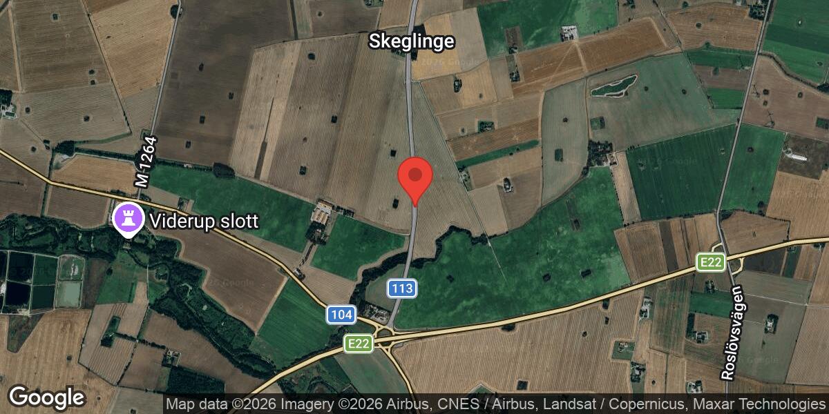 Singelolycka stängde av väg 113 mellan Gårdstånga och Skeglinge