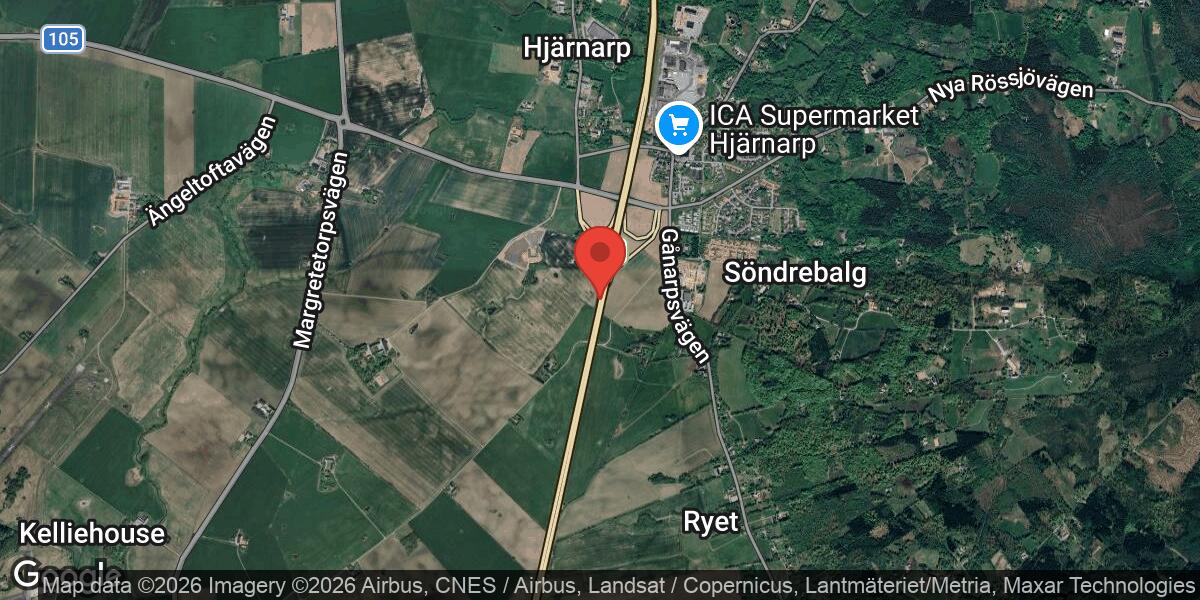 Fordonshaveri på E6 vid trafikplats Hjärnarp – liten påverkan i trafiken