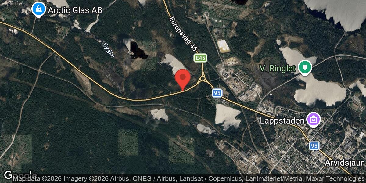 Snödikning på Väg 95 mellan Glommersträsk och Allejaur – begränsad framkomlighet