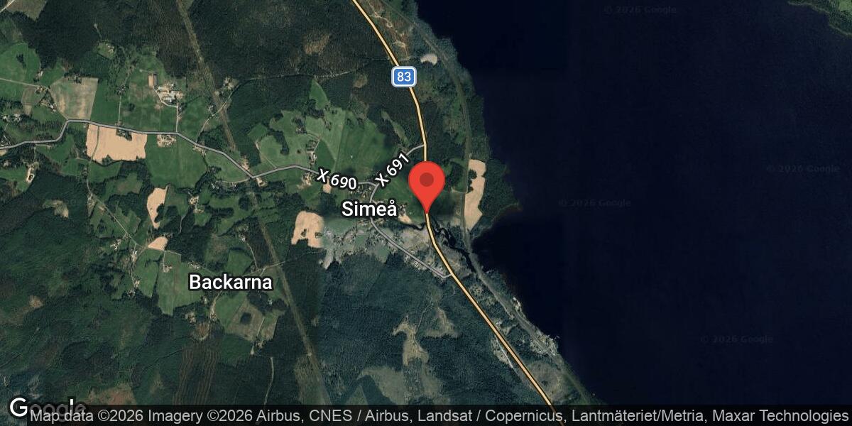 Vägarbete med belysningsreparation på Väg 83 i Bollnäs