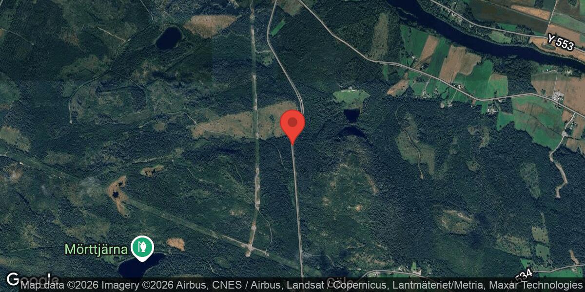 Nedfallet träd blockerade väg 533 mellan Gäle och Gim Ö