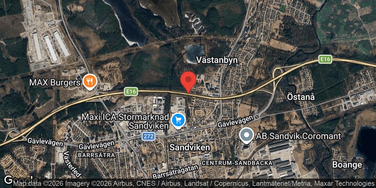 Påkört rådjur orsakade stor påverkan på E16 vid Sandviken Östra