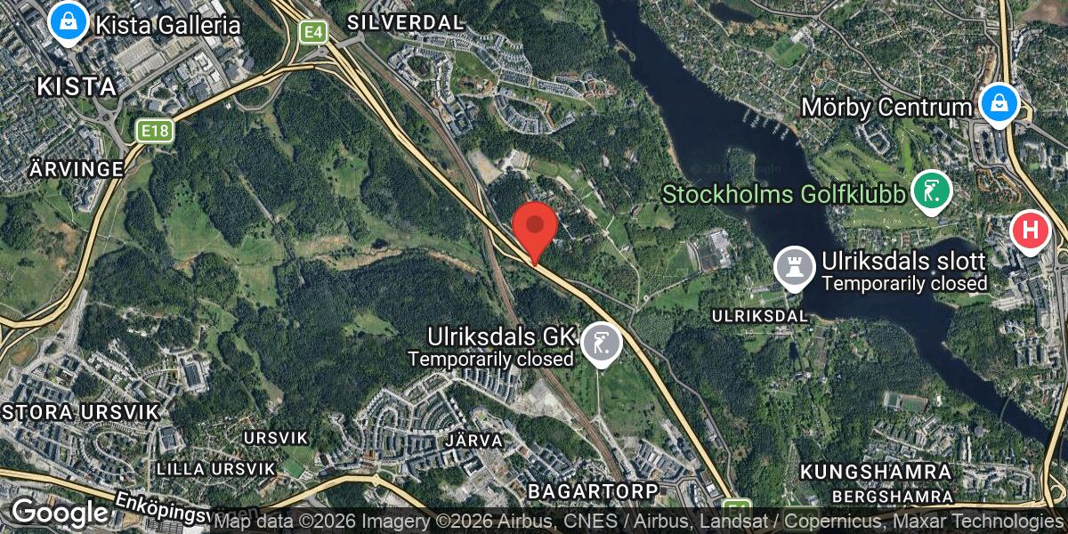 Olycka med flera fordon på E4 vid Trafikplats Sörentorp i riktning mot Stockholm