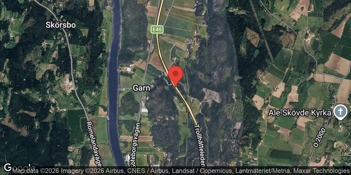 Fordonshaveri på E45 mellan Glässnäs och Lödösemotet i riktning mot Göteborg