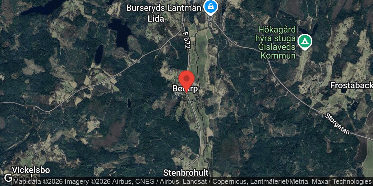 Vägarbete vid Betarp på Väg 572 i Gislaved pågår till slutet av mars