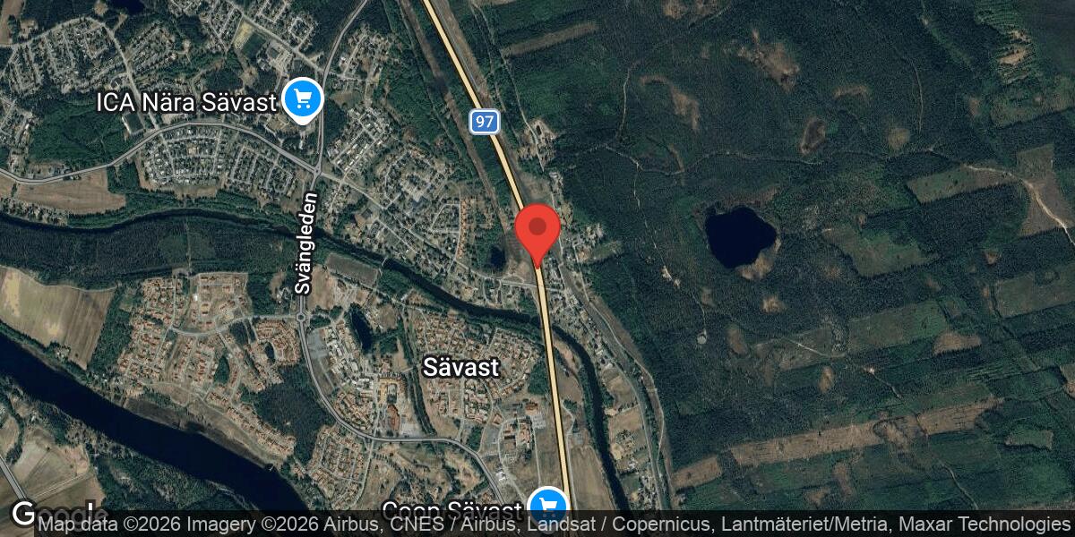 Vägarbete med borrning pågår på väg 97 mellan Sävast och Trafikplats S Svartbyn