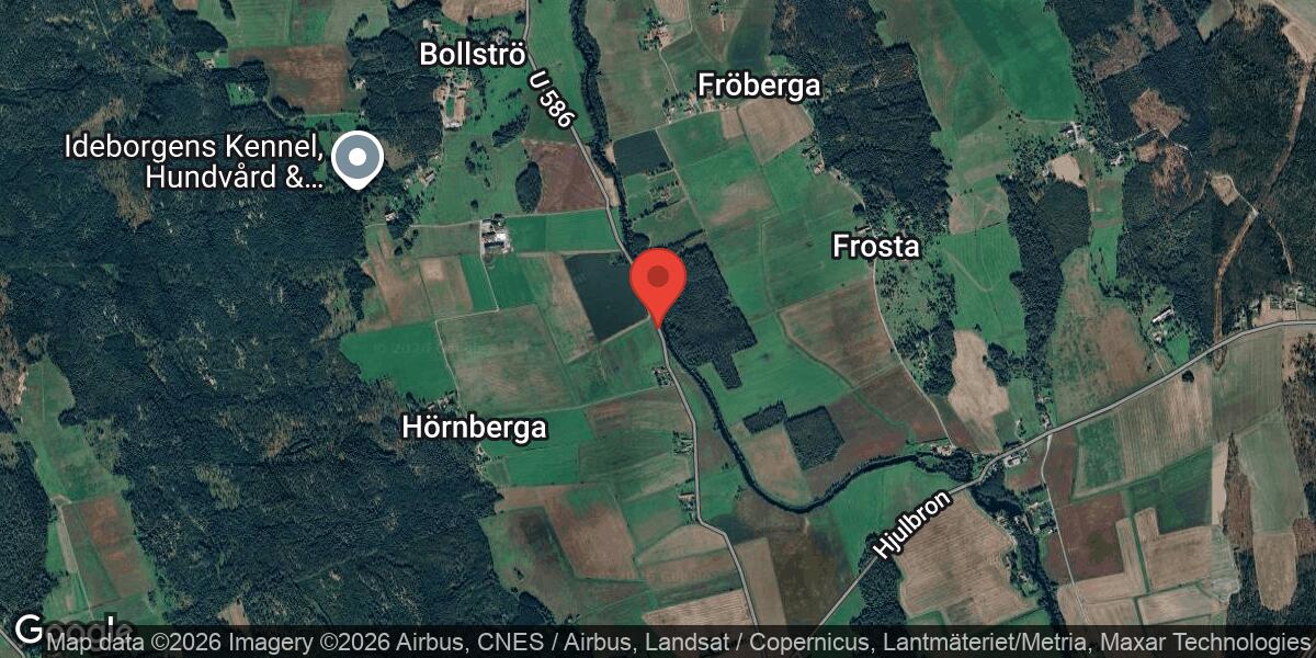 Nedfallet träd blockerade väg 586 mellan Vägby och Lyftinge