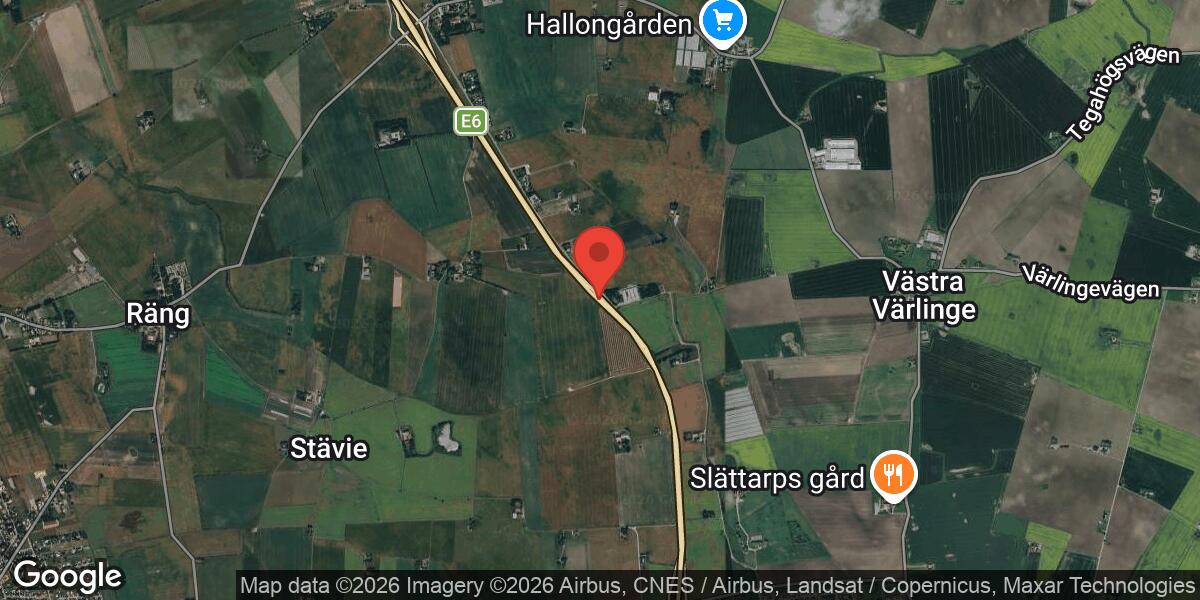 Lastbil med punktering orsakar fordonshaveri på E6 vid Skegrie