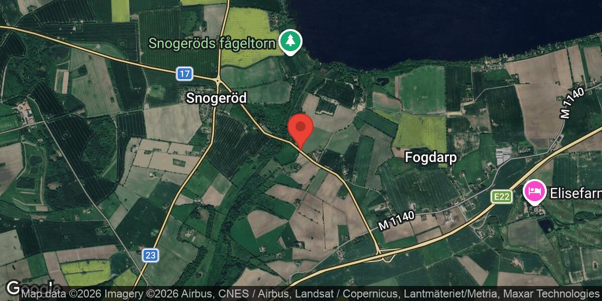 Vägarbete på Väg 17 mellan Fogdarp och Snogeröd påverkar trafiken