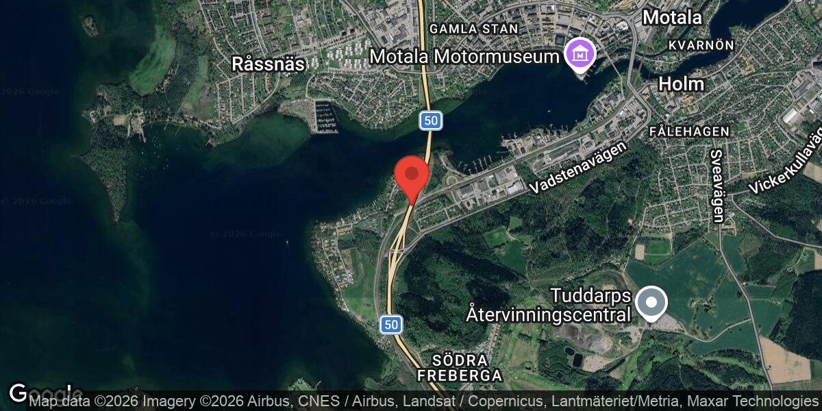 Begränsad framkomlighet på Väg 50 vid Motala på grund av vägarbete