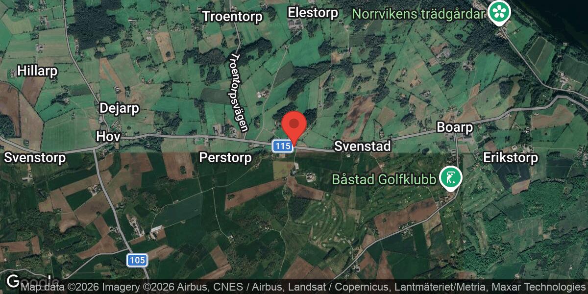 Vägarbete på Väg 115 mellan Torekov Kyrka och Hemmeslöv pågår