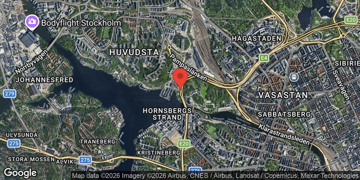 Fordonshaveri på E4 vid Trafikplats Tomteboda i riktning mot Södertälje