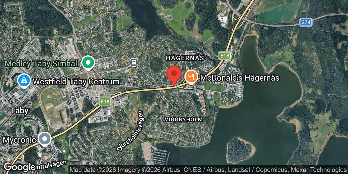 Lastbilshaveri på E18 vid påfarten från Trafikplats Hägernäs mot Stockholm