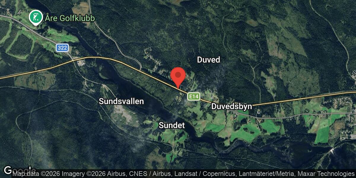 Singelolycka på E14 mellan Duveds by och Staabron påverkar trafiken