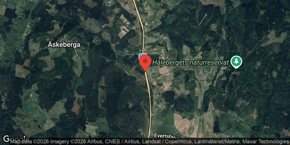 Singelolycka på Väg 50 norr om Motala påverkar trafiken