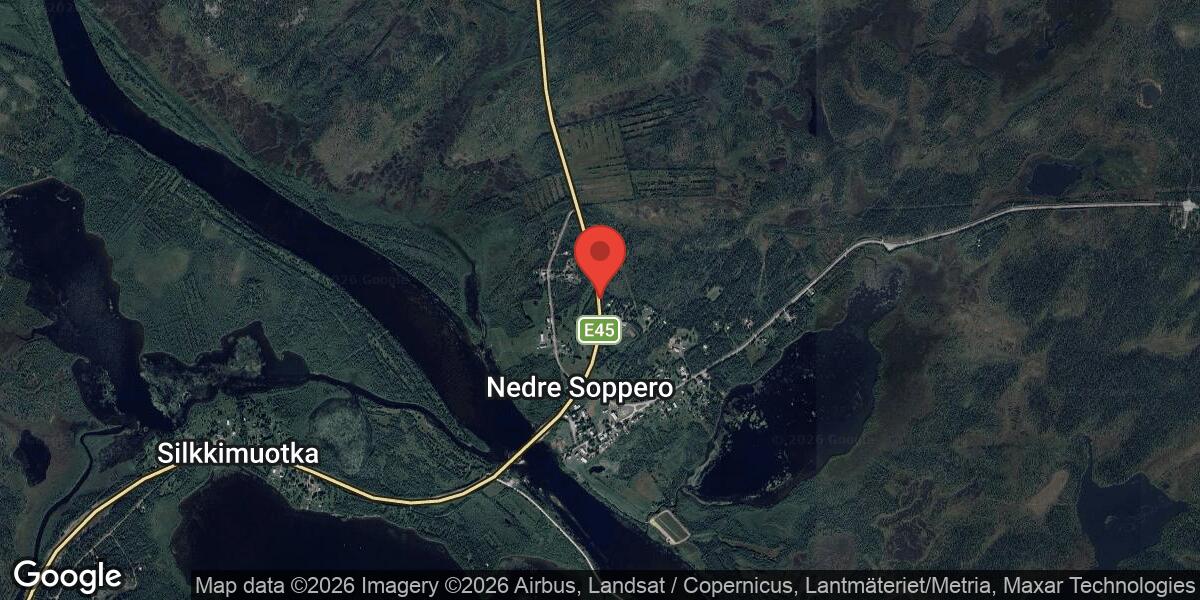 Olycka med flera fordon vid Nedre Soppero påverkar E45