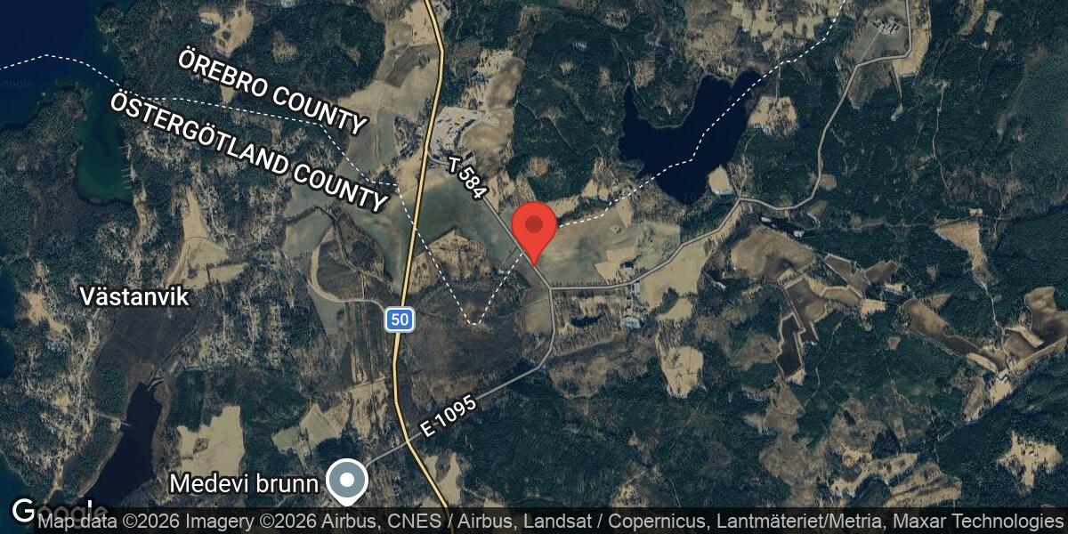 Vägarbete avslutat på väg 1095 mellan Medevi och länsgränsen