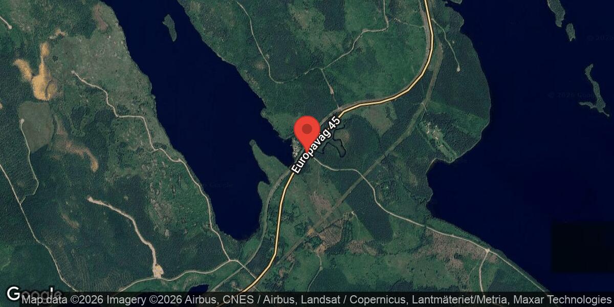 Vägarbete med trädfällning på E45 mellan Hammerdals Kyrka och Fågelsta