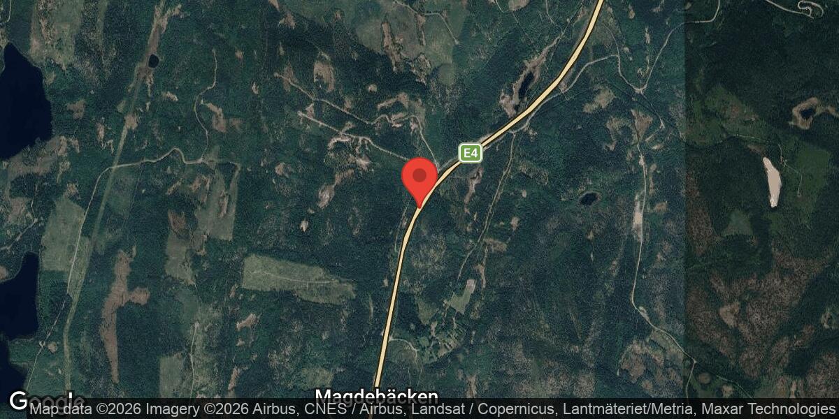 Mitträckesarbete på E4 mellan Dockstabaren och Skulnäs påverkar trafiken