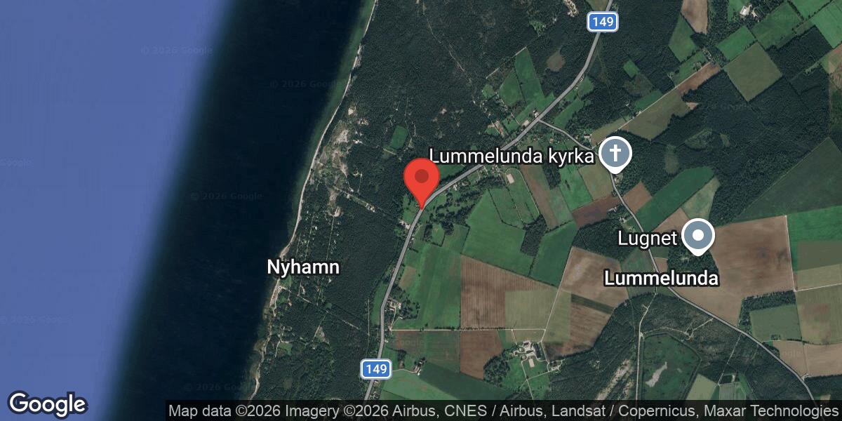 Vägarbete med trädfällning på väg 149 mellan Lummelundsbruk och Lummelunda