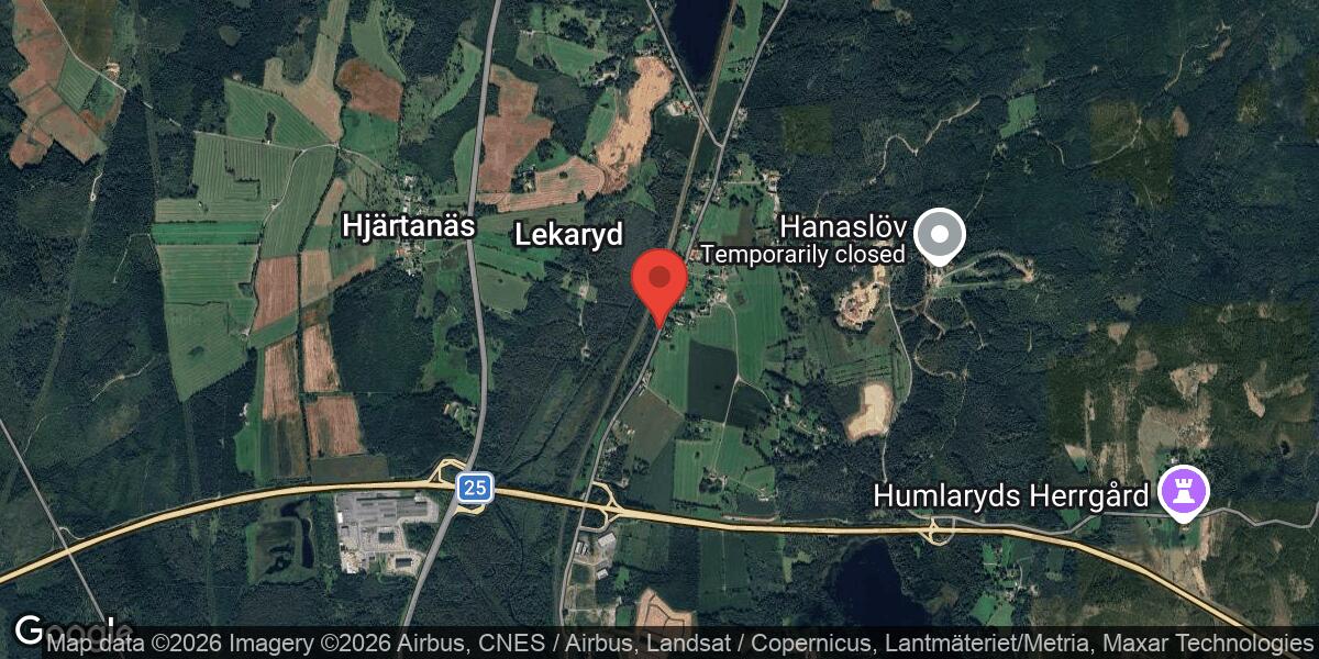 Vägarbete på väg 736 mellan Trafikplats Lekaryd och Lekaryd