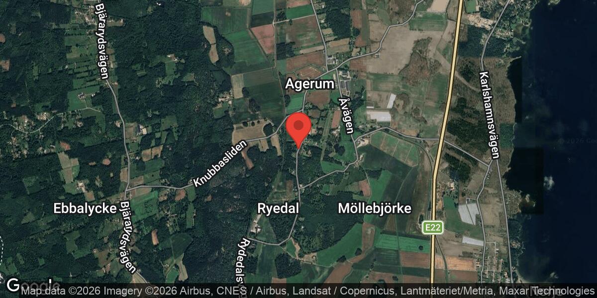 Fordonshaveri på väg 522 vid Agerum påverkar trafiken