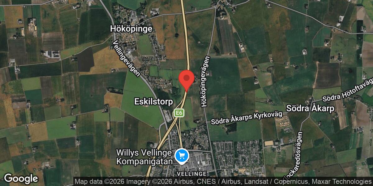 Vägarbete vid trafikplats Vellinge påverkar E6 i båda riktningarna