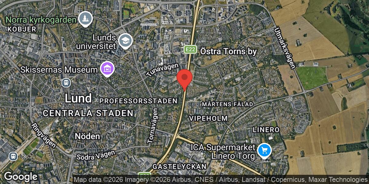 Fordonshaveri på E22 mellan Lund N och Gastelyckan påverkar trafiken