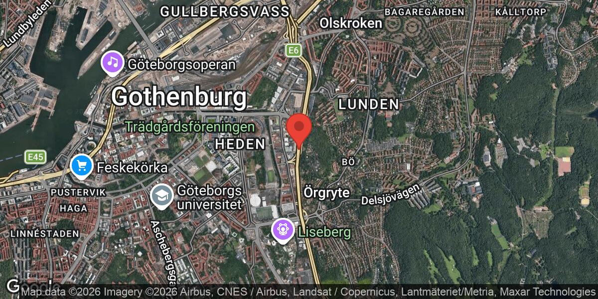 Avstängda påfarter mot E6 i Göteborg på grund av vägarbete