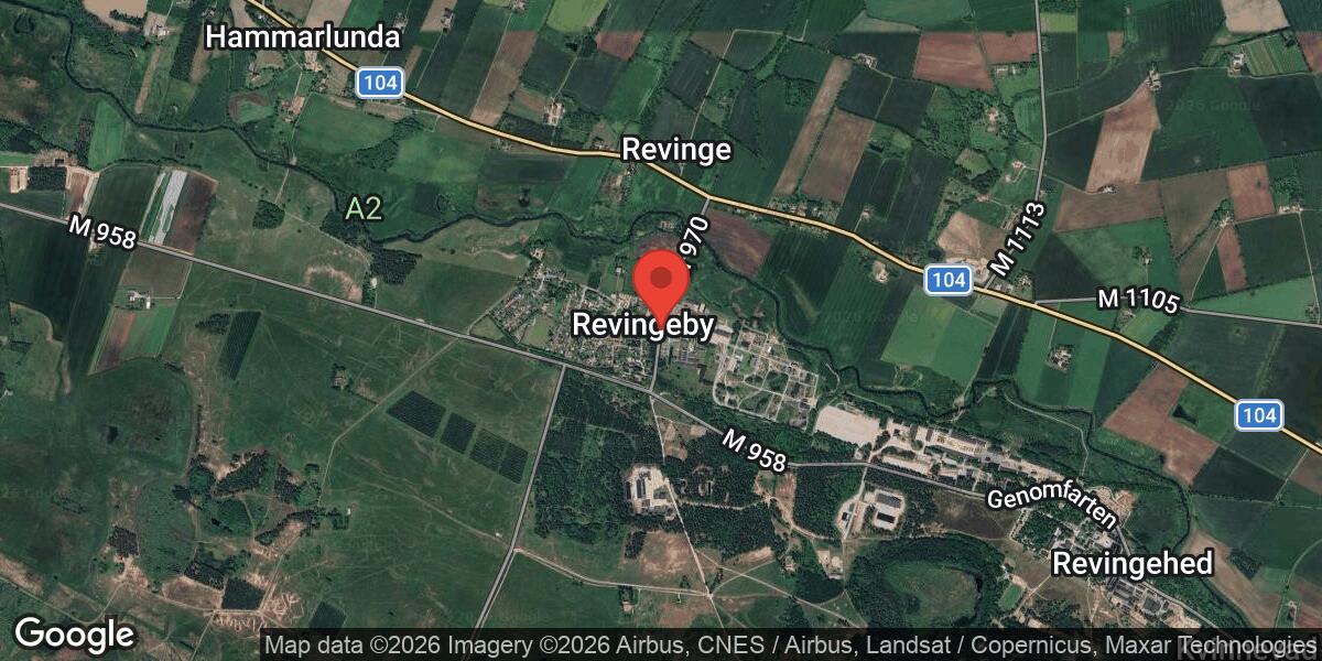 Nedfallet träd blockerade väg 970 mellan Revinge S och Revinge N