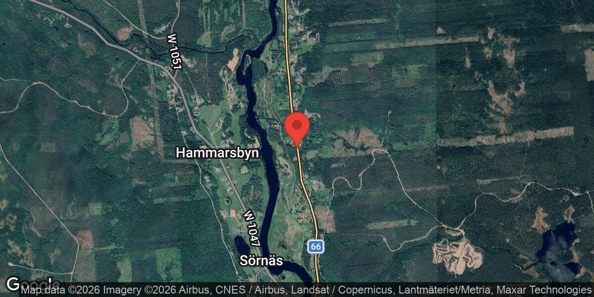 Trafikolycka med flera fordon på väg 66 vid Torgås påverkar framkomligheten